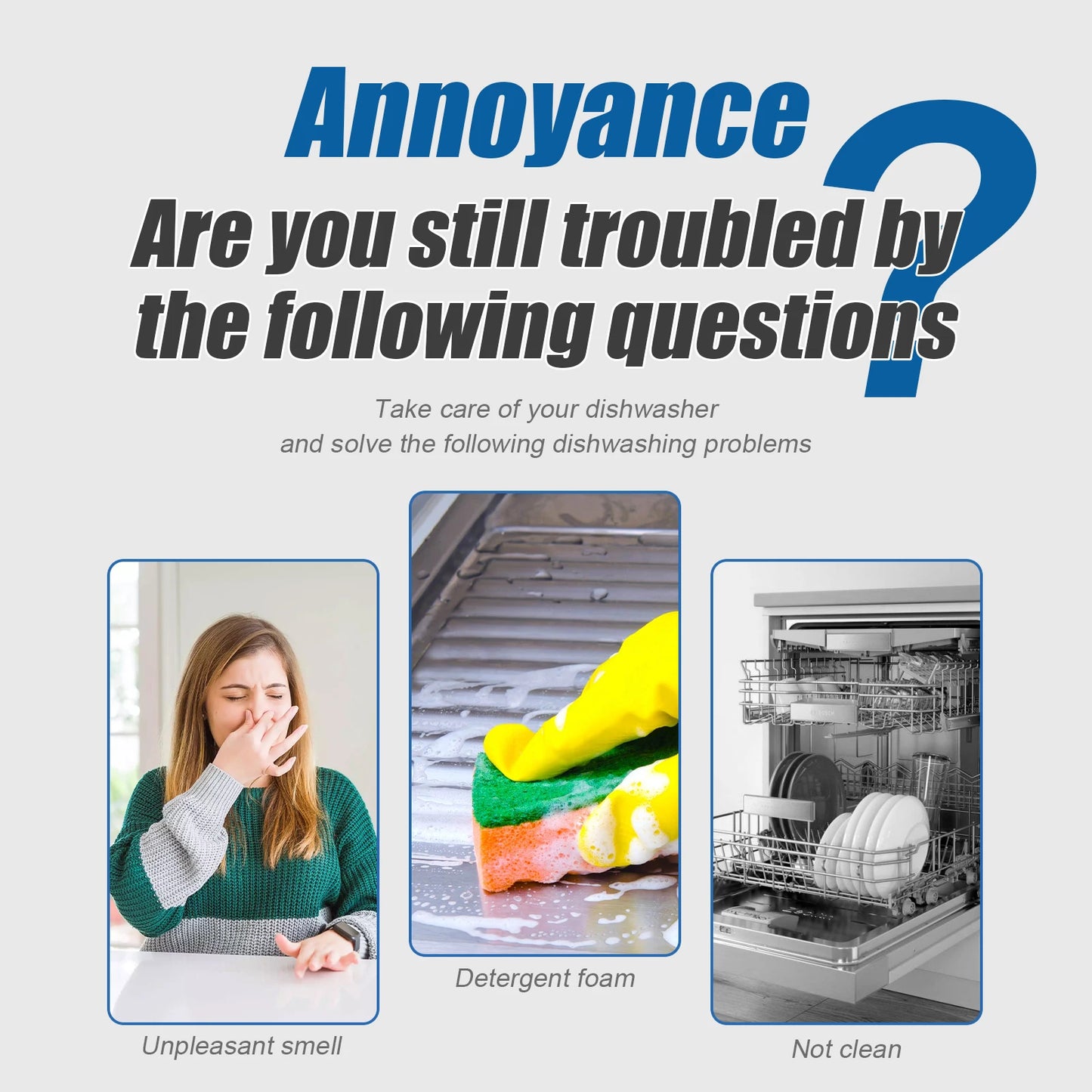 Vaatwasserreiniger, sterke olievlekverwijderaar, ontkalkende wasmiddeltabletten, keukenreinigingsgereedschap voor vaatwasser en wasmachine