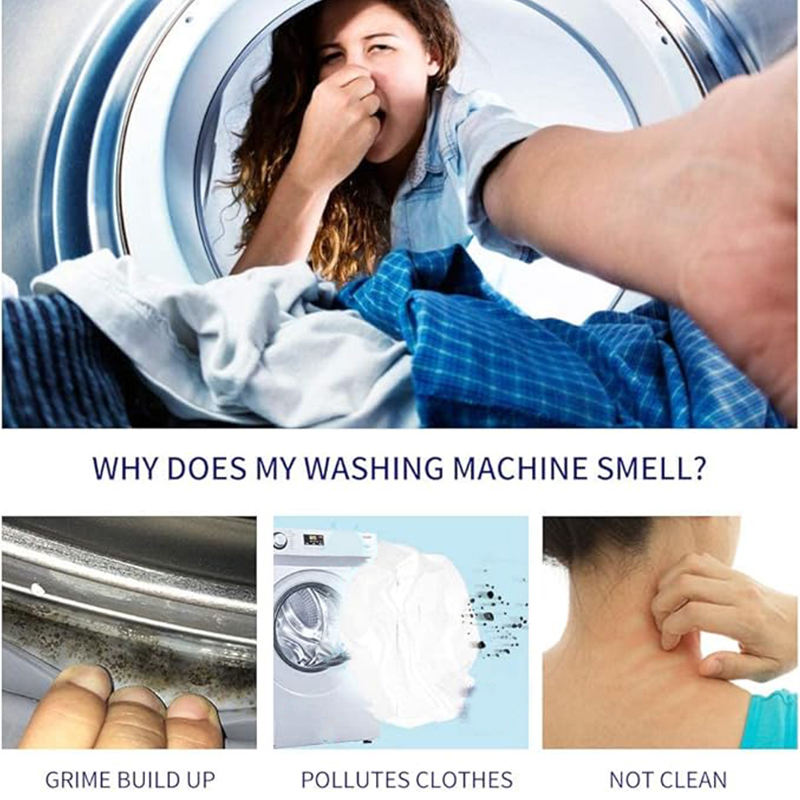Wasmachine reinigingstabletten voor interne trommelreiniging en ontgeuring